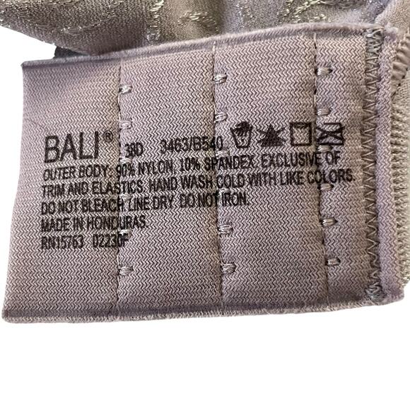 Bali Womens Comfort Revolution Wireless Bra Size 38D Gray Full Coverage DF3463 - Picture 7 of 15